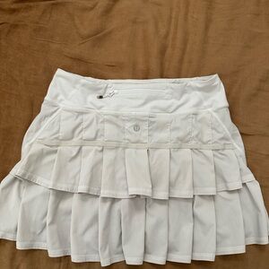 Lululemon White Pleated Skirt